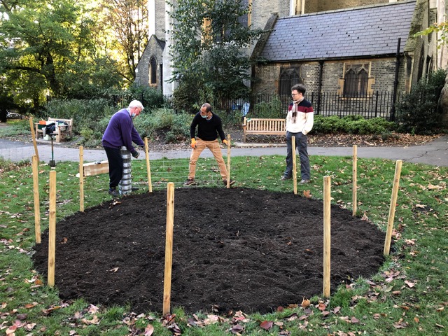 Re-instating the lost north rose bed.