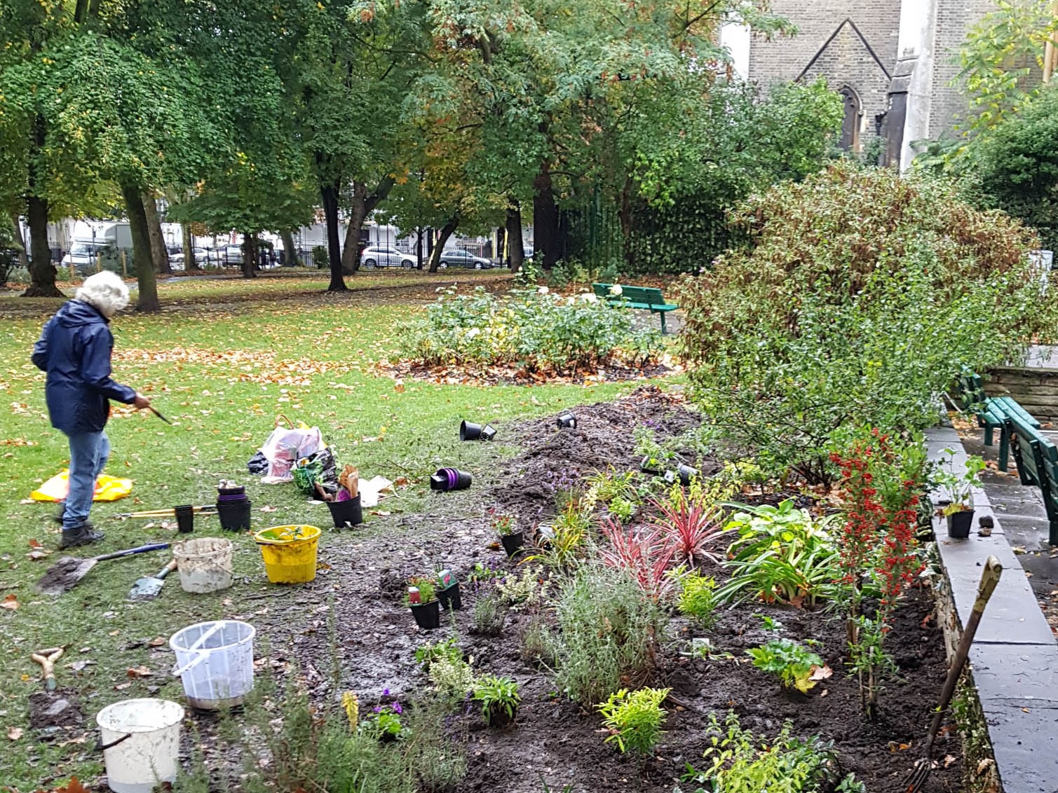 Planting the south bed.